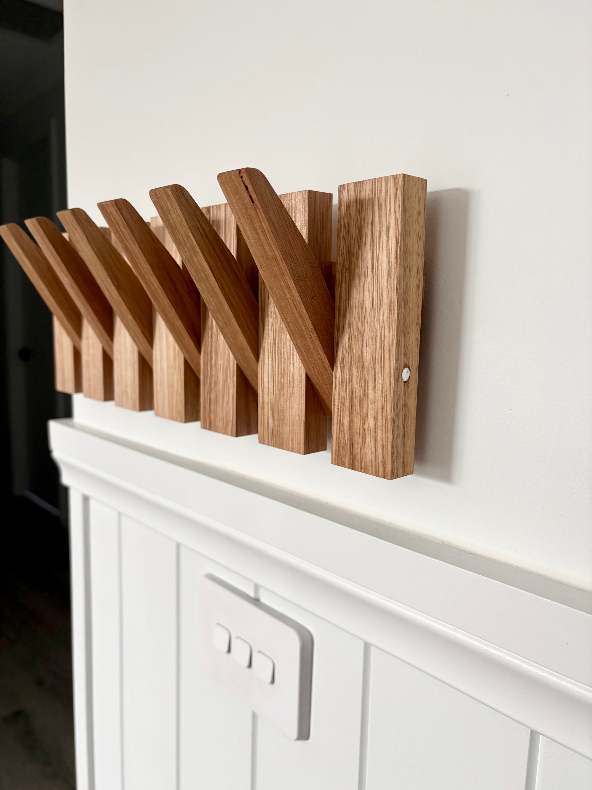 Tamanian Oak Piano Coat Rack
